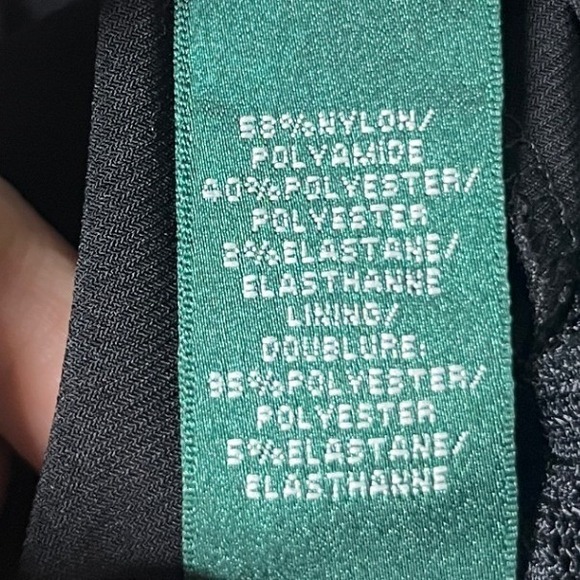 Black Lace Sequin Ruched Sheath Cocktail Evening Dress‎ Lauren Ralph Lauren 16W - Picture 7 of 11